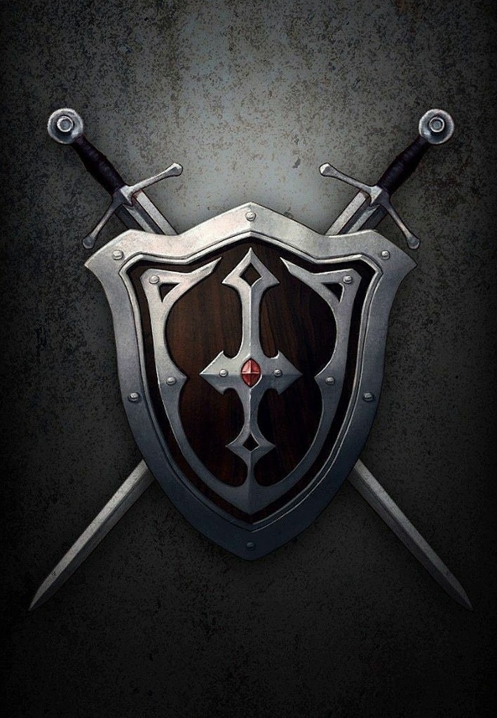 Picture of Attractive Modern Shield with 2 Swords | Perfect for Home Decor | Order Now - Decorative.